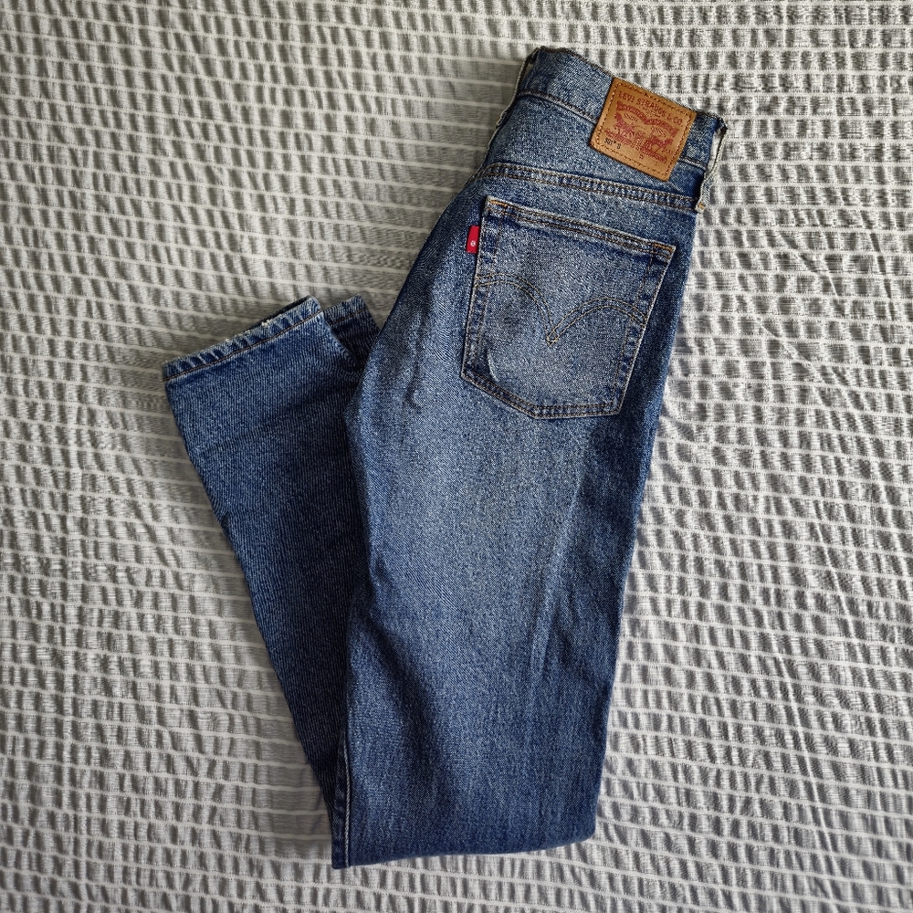 Levi's 501 S Denim Jeans Medium Wash Slim Leg Size 27
